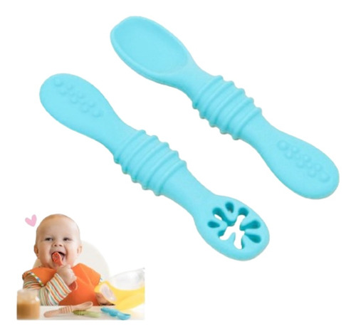 Cucharas Silicona Para Bebe