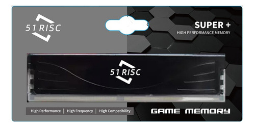 Memoria Ram 51risc Ddr4 Gamer Negra 16gb 2666mhz 51risc