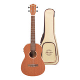 Ukelele Barítono Bamboo Sapele Con Eq + Funda Acolchada