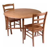 Set De Mesa Y 2 Sillas Wood Hannah Por Winsome