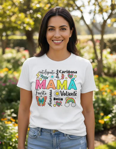 Playera Camiseta Dia De Las Madres La Mejor Mama Festival En