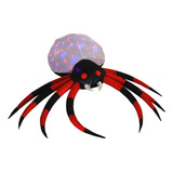 Inflable De Halloween Araña Spider Exteriores 1.2m Y Luz Led