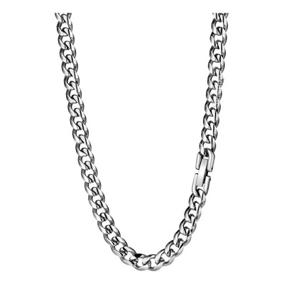- Collar Y Hombre Cubana Cadena Acero - X