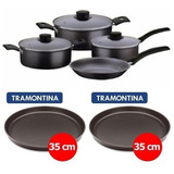 Juego De Cocina Tramontina Ollas+ Sarten+ 2 Pizzera