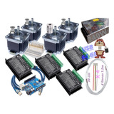 Kit Cnc Grbl Motores A Pasos 13kg-cm Nema 23 Tb6600 Usb 240w