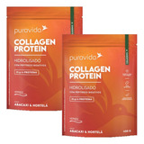 Kit 2x Collagen Verisol - Colágeno Puravida - 450g Cada Sabor Abacaxi Com Hortelã