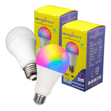 Paquete 2 Super Focos Led Inteligente Smart Wifi Rgb 9w Hd