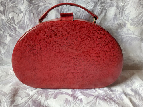 Cartera De Mano O Neceser De Cuero Rojo