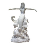 Diseño Toscano Oceans Queen Sirena Figura Estatua, 9 Pulgad