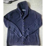 Sweater Polo Ralph Lauren Azul Botones Al Frente Talla S