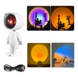 Robot Led Proyector Astronauta Luz Usb Luz Nocturna