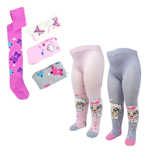 Pack 3 Pantys Primera Capa Invierno Niña 6-8 Años Surtido