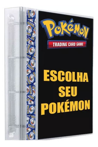 Pasta Fichário Cartas Cards Pokémon Com 50 Folhas 9 Bolsos