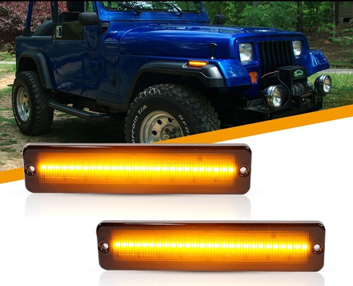 Faro Lateral Cocuyo Cruce Luz Led Jeep Wrangler Yj 87-95 Foto 3