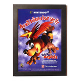 Quadro Poster C. Moldura  Banjo Kazooie  Nintendo 64 33x45cm