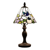 Bieye Lhummingbird Lámpara De Mesa Estilo Tiffany Con Vidrie
