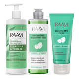 Kit Raavi Facial + Agua Tonificante + Esfoliante + Sabonete