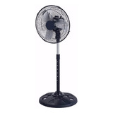 Ventilador De Pie 10 Pulgadas Electro Point Negro Con 3 Palas Color De Las Aspas Plateado , 25 Cm De Diámetro 220 V