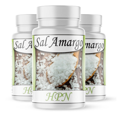 Sal Amargo (sulfato De Magnésio) Cápsulas 500mg Kit 3 Potes