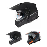 Jm Nuñez Casco Mt Synchrony Duosport Adventure Negro Naranja