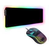 Combo Gamer Mouse Imice T89 6 Botones Y Mouse Pad Xxl Rgb