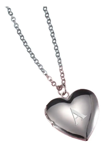 Collar Corazon Personalizada Rosa Oro Letra Inicial G