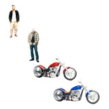 4 Piezas De Resina 1/64 Figuras Personas Y Motocicletas