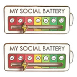 2 Pinos Deslizantes My Social Battery, 2 Pinos Cool Hum Color, 2 Unidades