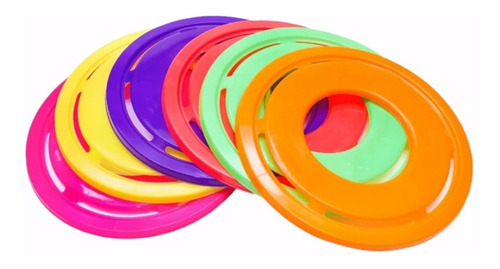 Frisbee Frisby Frisbi Plato Volador Juguete Fluo Pack X6