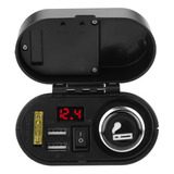  Adaptador De Cargador Gps Dual Usb Para Moto Impermeable