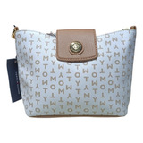 Bolsa Crossbody Tommy Hilfiger Mujer 69j8459 Color Beige Diseño De La Tela Liso