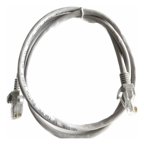 Cable De Red / Patch Cord Certificado Cat6 1 Mts Gris X10uni