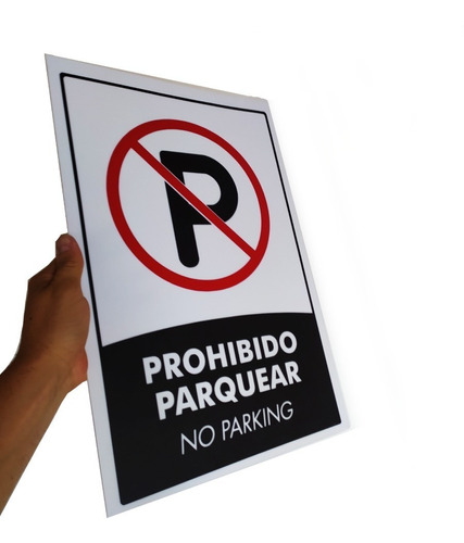 Prohibido Parquear- Aviso-señalización-letrero