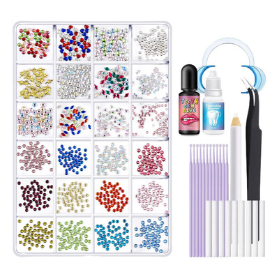 Kit De Glitter Acessório De Joias Dentárias Adesivos Temporá | Frete grátis