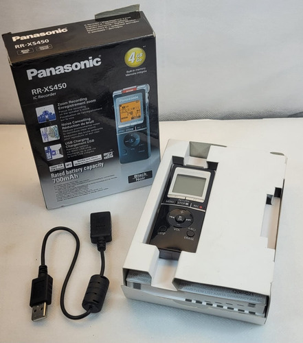 Gravador Digital De Áudio Voz Panasonic Rr-xs420 Na Caixa 