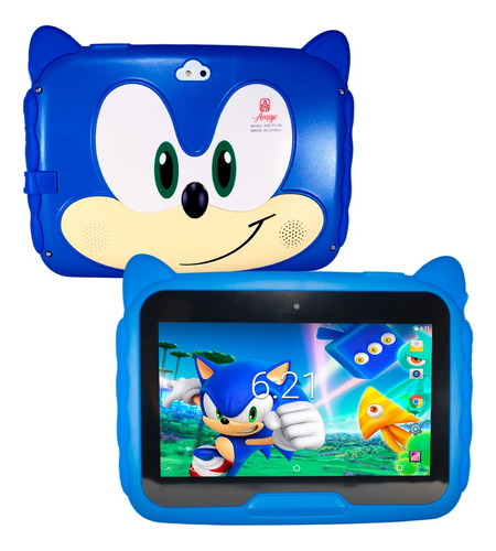 Tableta Para Niños A10 Plus Sonic 7' Carcasa Anticaidas