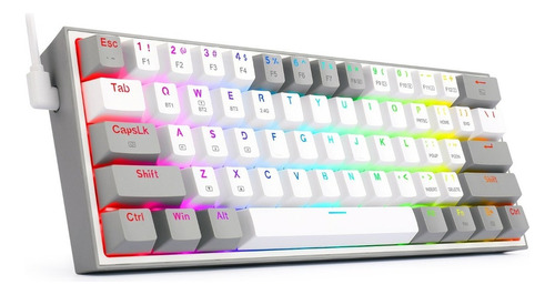 Teclado Mecánico Redragon 60% Fizz Pro K616rgb White/gray Bt