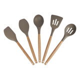 Set De Utensilios Para Cocina 812-97 Color Gris Oscuro