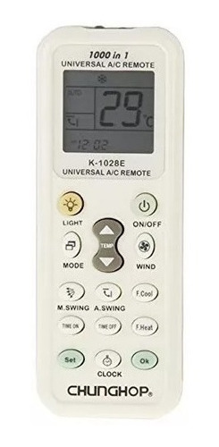 Control Universal De Aire Acondicionado Model: 1028e