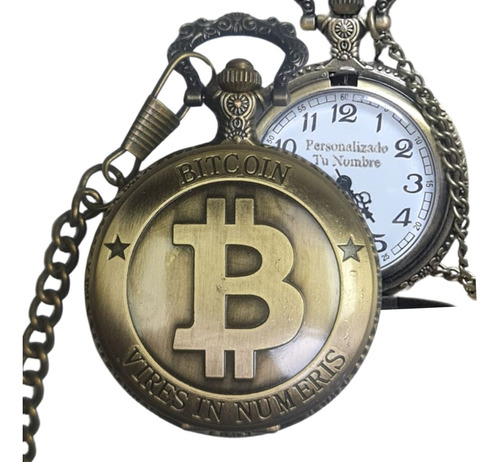 Reloj Bolsillo Personalizado En Laser Bitcoin