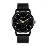 Relojes De Hombres Y Mujeres Casual Negro Impermeable