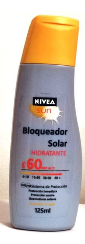 Nivea Sun Bloqueador Solar Hidratante Fps60 125ml Oferta