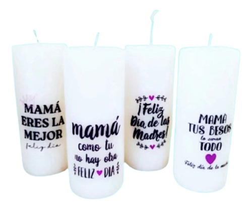 Día De La Madre/velón Decorativo X 4