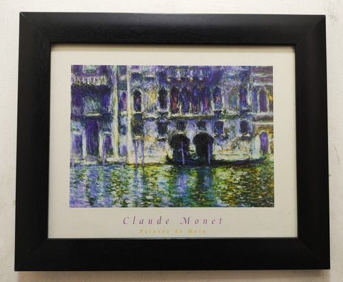 Palacio De Mila Venecia _ Monet Litografía Enmarcada 30 X 25