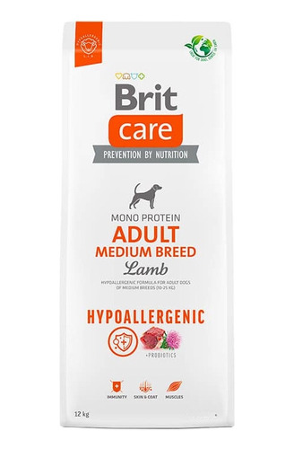 Brit Care Adulto Medium Breed Hypoallergenic Lamb 12kgs