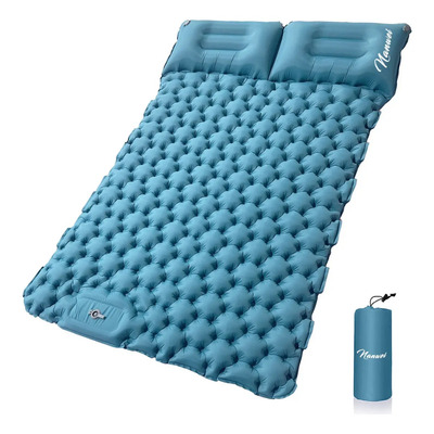 Nanwei Colchoneta Inflable Doble Acampar Ultraligera Portáti Color Celeste | Meses sin interés