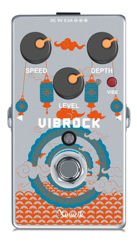 Pedal De Efectos Para Guitarra Amuzik Vibrock Chorus, Trémol