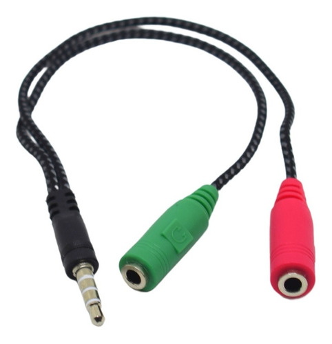 Cable Play 4 Adaptador Doble Plug 3.5 Hembra Audio Microfono