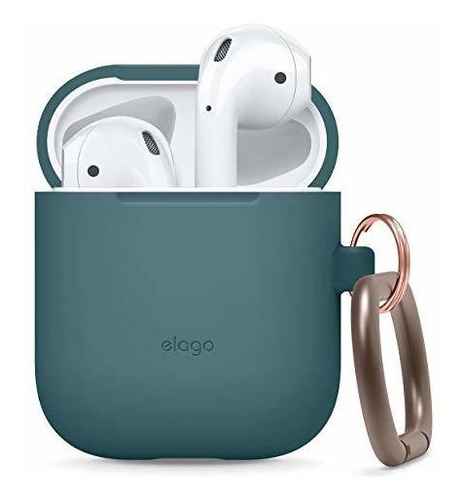 Funda Para AirPods De Silicona Flexible En Color Turquesa