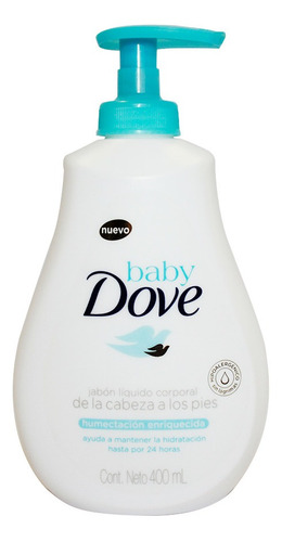 Jabon Dove Baby Liquido Humectante Enriquecida X 400ml